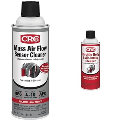 CRC Mass Air Flow Sensor Cleaner 11oz & Throttle Body Cleaner 12oz Bundle
