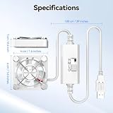 aceyoon Wentylator USB 40 mm 5 V, biały