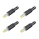 sourcing map 4Stk. DC Stecker 4,8mm x 1,7mm Strom Kabel Stecker Adapter schwarz