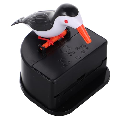 Garneck Toothpick Holder Bird Toothpick Dispenser Tooth Pick Holder Woodpecker Toothpick Dispenser Cotton Swab Dispenser Toothpicks Medicine Kit Tooth Picks Mini Wood Swabs Plastic Black