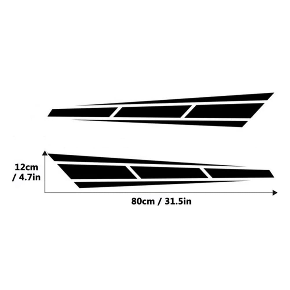2pcs cofano auto decorazione adesivi vinile impermeabile auto adesivi