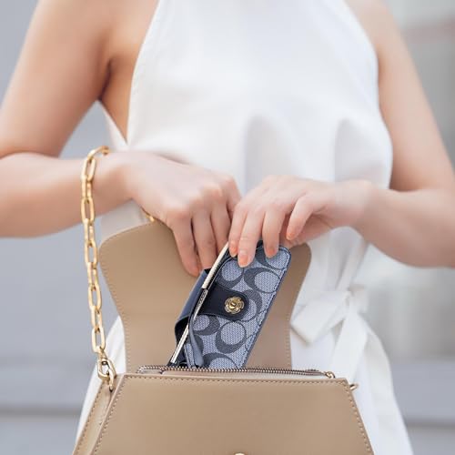 Image of Leather Sunglasses Pouch with Holster Clip, Portable Eyeglass Organizer Pouch Bags for Travel Hanging Backpack