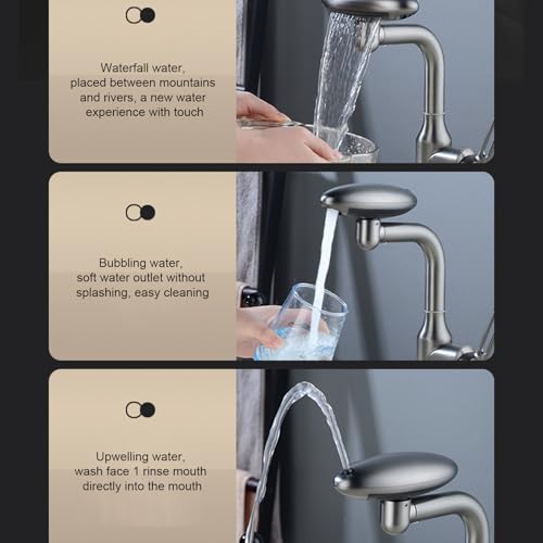Grifo de baño moderno de ABS con monomando y accesorios de flujo continuo 6