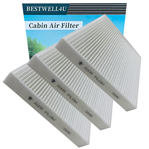 3 Pack White BW285 Cabin Air Filter for Toyota Camry Corolla Highlander Prius RAV4 Tundra 4Runner Avalon Land Cruiser Matrix Mirai Sequoia Sienna Venza