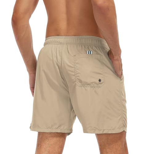 Men's Swim Trunks Quick Dry Beach Shorts Swimwear Bathing Suit with Mesh Lining4