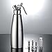 RONGJJ Sifón De Cocina Profesional, 304 Acero Inoxidable, con 3 Boquillas Extra, Dispensador De Nata Montada para Crema, Espuma Y Soda (N20 No Incluido), B, 1000ml