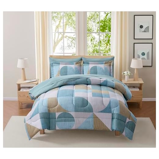 Geometric Comforter Set Queen with Sheets