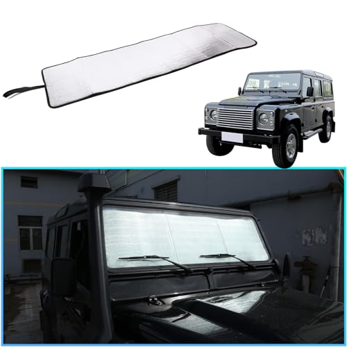 Windshield Sun Shade for Land Rover Defender 90 110 130 Accessories Car Silver Thicken 5-Layer UV Reflector Auto Front Window Sunshade Visor Shield Cover and Keep Your Vehicle Cool (2004-18 1PCS) - Image 7