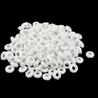 Tool parts 200pcs White Rubber Grommet Electrical Cable Wire Wiring Gasket