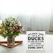 Funny Office Desk Sign Decor Work From Home Square Wood Sign Desk Decoration My Ducks in a Row Wood Block Box for Shelf Home Office 5 x 5 Inches