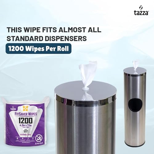 Image of Tazza TAZZAWP1200 Wet Wipes - Bulk 4 x 1200 Ct, Durable Pre-Saturated Cleaning Gym Equip Wipes. 1 penny a wipe!