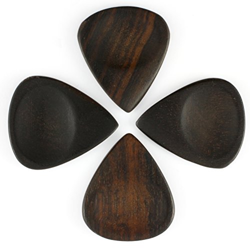 Médiators de luxe Groovy Tones Ébène d'Afrique pour éviter la glisse des plectres