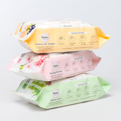 Image of Premium Baby Wipes Combo Pack | Bamboo & Botanical | Baby Wet Wipes for Sensitive Skin | Alcohol Free, Paraben Free & Gentle Cleansing | Eco-Friendly Wipes for Newborns & Babies | Silkberry Oat Snuggles, Bamboo Nest, and Rosehug Botanika