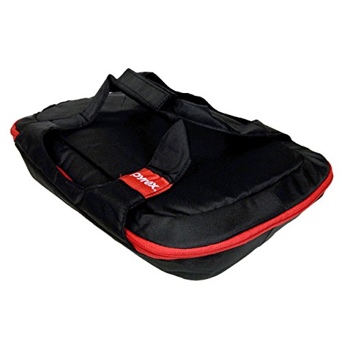 Pyrex 3-Qt Portables Black/Red Insulated Casserole Carry Tote - Made in USA