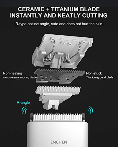 Hair Clippers Professional Cordless Hair Beard Trimmer All-In-One Hair Cutting Kit Electric Barber Clippers Rechargeable Haircut Machine Men Women Baby (White) #TOP2