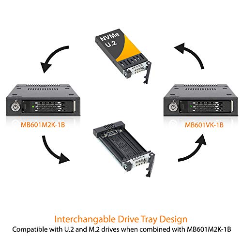 ICY DOCK Rack Móvil ToughArmor MB601VK-1B 2.5” U.2 NVMe SSD miniatura 6