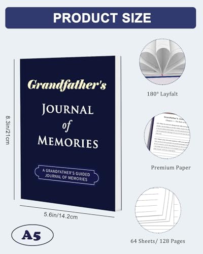 Grandpa Gifts, A Grandpa's Guided Journal to Share His Life Story, Grandpa's Legacy Memory Keepsake Book with Prompt, Sentimental Gifts for Grandfather Grandparents on Birthday, Father's Day — view 5