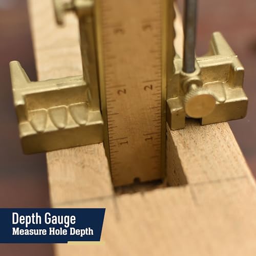 Kings County Tools Odd-Job with 6" Rule | Inside Mitre | Try Square | Depth Gauge | Scribing Tool for Arc and Circles | T-Square | Plumb Level | Solid Brass & Steel Materials by Kings County Tools - Image 2