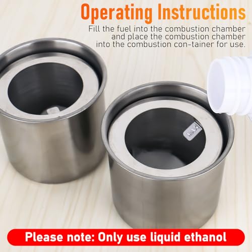 smtfcty 7 Stück Bioethanol Brennertopf, Bioethanol Kamin Tischkamin Indoor Brennkammern,Ethanol Brenner Inkl Glasfaserwolle und Deckel für Bioethanol,Universell zu Brennkammer für Tischkamin