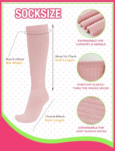 Image of Buauty Slouch Socks for Women, Soft Extra Long Chunky Scrunch Knee High Sock Winter Knit Slouchy Socks Leg Warmmers