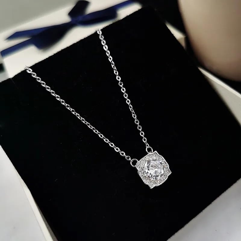 Collier flocon de neige argent 925 ajustable pendentif zircon
