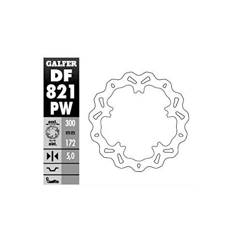 Galfer Solid Mount Wave Brake Rotor - Front (Front) Compatible With 07-16 Harley Fxdl #TOP11