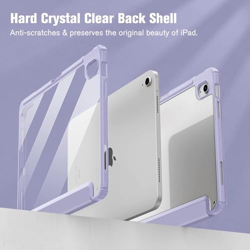 Image of MOCA Case for iPad A16 11th Gen 11 Inch 2025 & iPad 10th Gen 10.9 Inch 2022, Clear Back Cover, TPU Shockproof Frame, Auto Wake Sleep, Slim Transparent Protective Tablet Case (Lilac Purple)