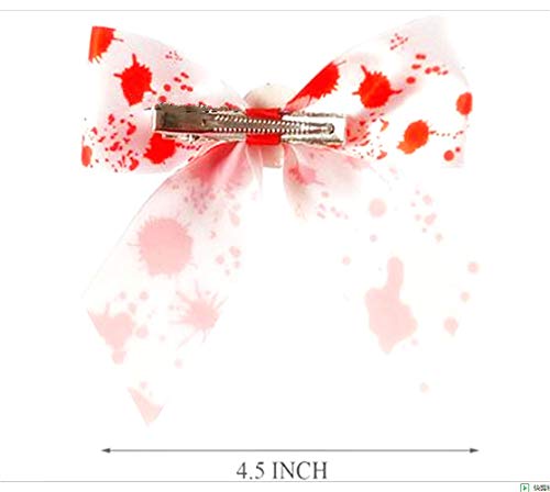Cathercing Halloween Horror Bloody Eyeball Bow Ribbon Hair Barrettes Clip For Girls Kids Headband For Women Teen Vampire Costume Headpiece Hair Accessories For Festivals Cosplay Ball Prom Party #TOP2