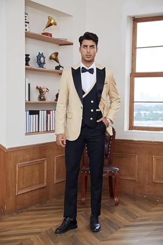 Men's Tuxedos Suit 3 Piece Slim Fit Tuxedo for Men Wedding Double Breasted Suits Prom Suit2