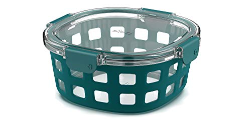 Ello 153-0841-039-6 Duraglass Rounds Glass Food Storage Containers-Meal Prep Bowls With Silicone Sleeve And Airtight Lids, 7 Cup, Teal #TOP2