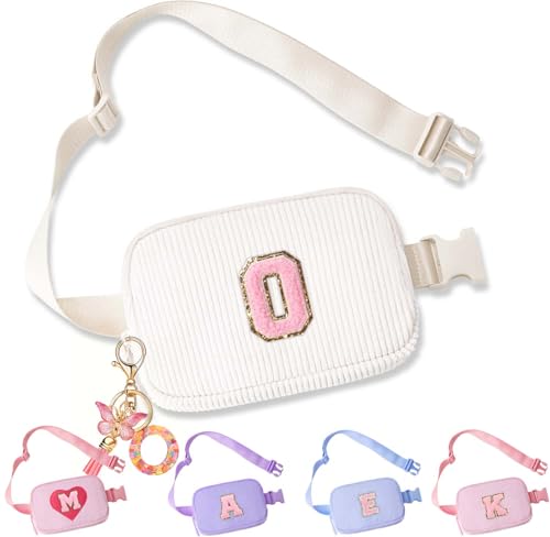 Image of Belt Bag for Girls Gifts - Birthday Gifts for Teenager, Personalized Gifts for Mom Freind Sister Teacher, Graduation GiftsInitial Crossbody Bag Belt Bag for Women O