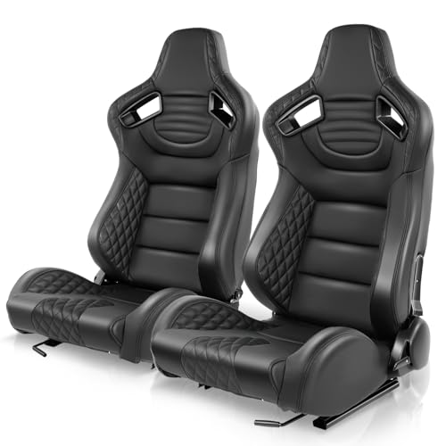 Auto Dynasty Vinyl Leather Racing Seats