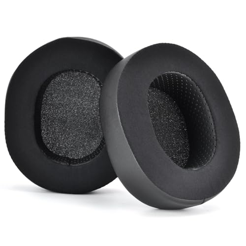 Oxxggkao Almohadillas de gel de refrigeración de alta calidad para auriculares sobre la oreja, aislamiento de ruido y tela agradable a la piel, orejeras negras para juegos
