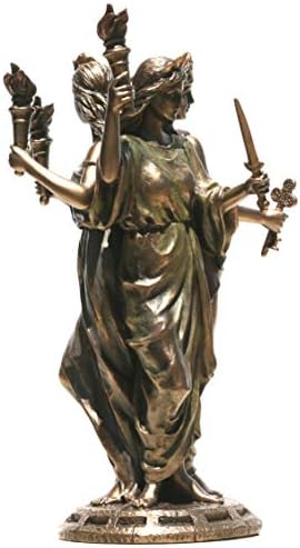 VERONESE Hecate Hekate Greek Goddess of Magic Statue Sculpture Bronze Finish (30cm/11.81inch)