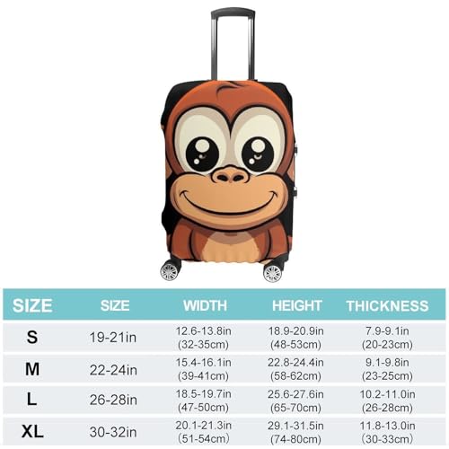 Cartoon Monkey Printed Luggage Cover Protector, Fits 18-32 Inch Luggage2