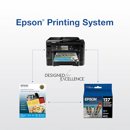 Image of Epson 127 DURABrite Ultra Ink Cyan Cartridge for NX-530, 625, WF-3520, 3530, 3540, 545, 60, 630, 633, 635, 645, 7010, 7510, 7520, 840, 845 (Packaging May Vary)