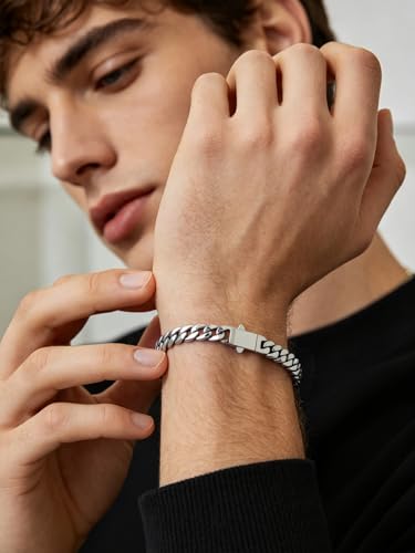 Pulsera Supcare Cuban Link para Hombre 7mm Acero Inoxidable miniatura 2