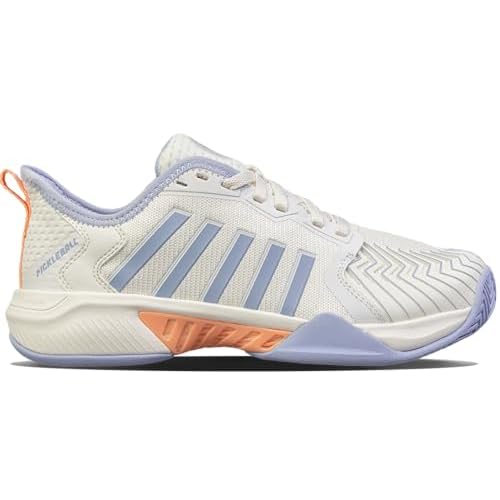 K-Swiss Women's Pickleball Supreme Shoe 6 White/Heather/Peach Fuzz