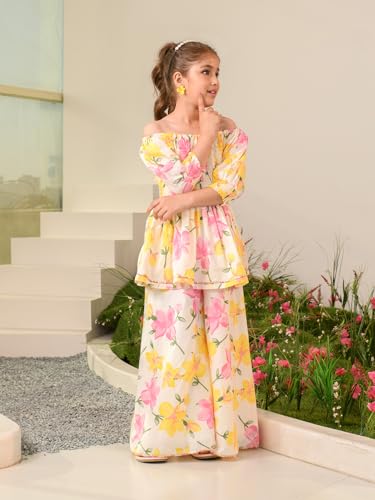 Image of Pspeaches Girls Kurta with Sharara