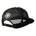 ARIAT Men's Aztec Flat Bill Cap, Flex Fit 110, Mesh Snap Back, Black
