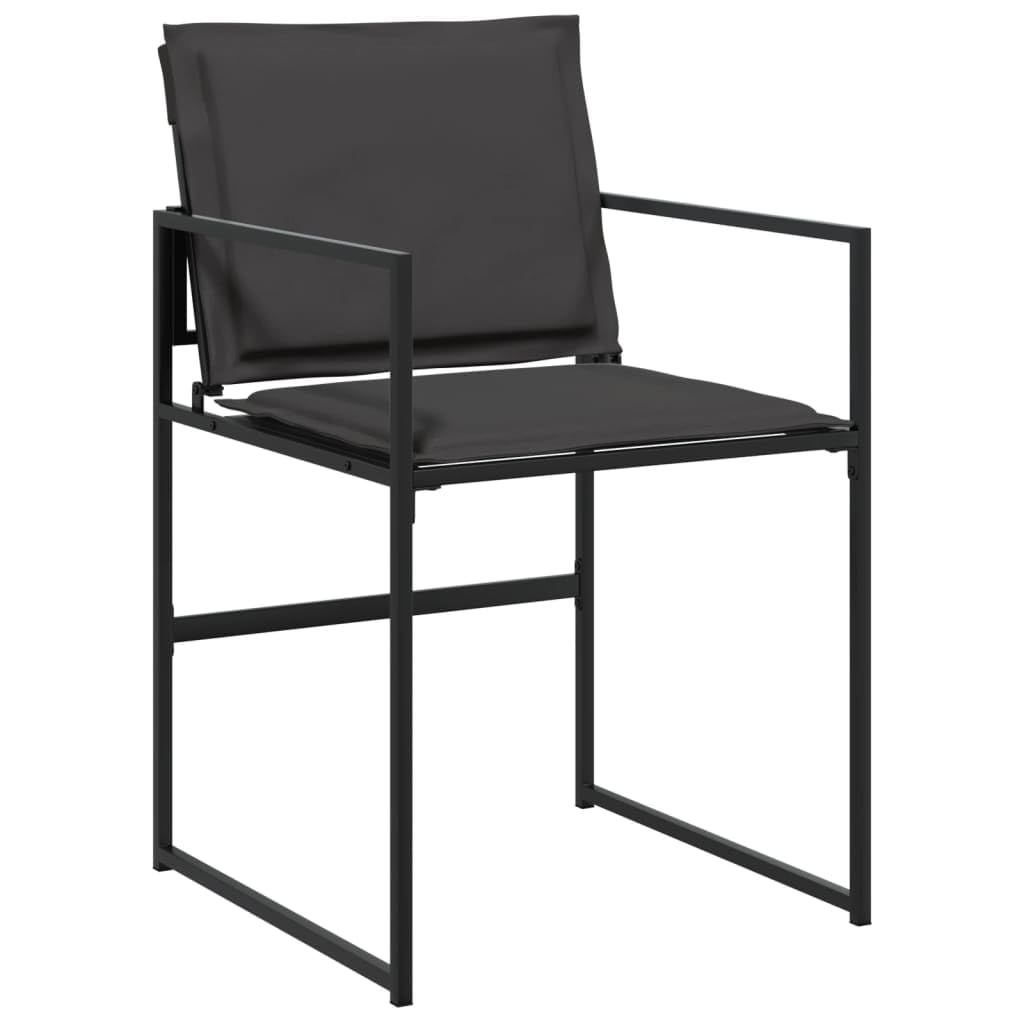 ShGaxin Set da pranzo da giardino 9 pezzi con cuscini in textilene nero, set tavolo e sedie da giardino, tavolo da terrazza all'aperto e sedie, set terrazza, mobili da giardino esterno - 3295078