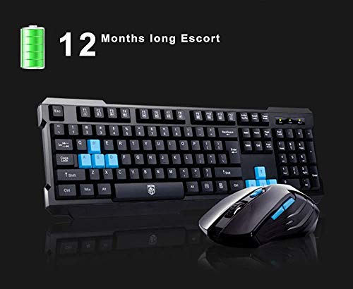 Unifire V60 Waterproof 2.4G Wireless Gaming Keyboard With Mouse Dpi Control For Desktop Pc Laptop Wireless Keyboard Mouse Combos (Black) #TOP4