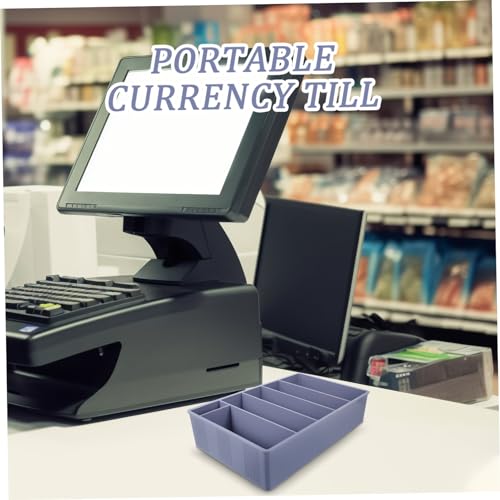 Caja organizadora para monedas de plástico gris miniatura 6
