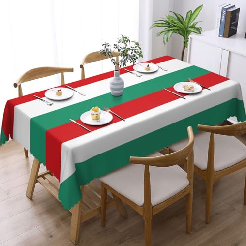 Nappe rectangulaire drapeau bulgare en tissu de décoration pour les réceptions