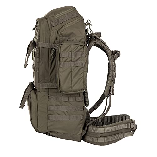 5.11 タクティカル ユニ Rush 100 バックパック、60L収納容量、コンバーチブル、スタイル 56555、S、M、L/XL。, レンジャーグリーン(Abr)。, Small/Medium