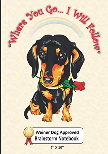 Weiner Dog Approved Brainstorm Notebook: Unique Gift for Dog Lovers Under $10 Dollars