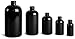 4 oz. Black PET Round Bottles, No Caps - Bulk (690 Bottles)