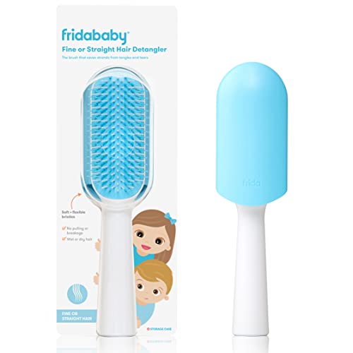 Frida Baby Toddler Hair Brush: Strong Bristle Hair Brush for Thick or Curly Hair Wet Brush or Dry Hair Detangler