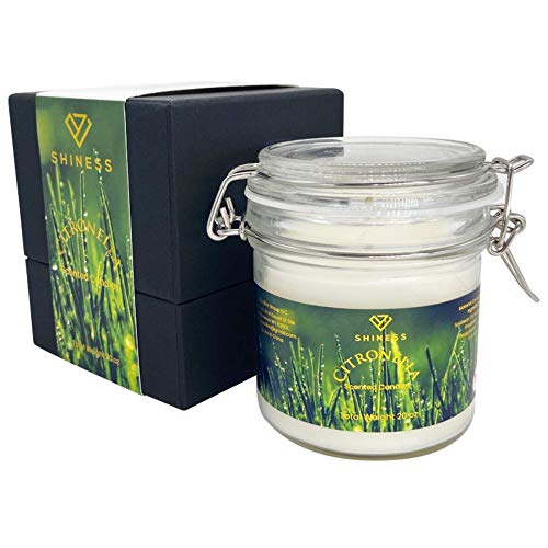 Citronella Candle Outdoor, 19 Oz Aromatherapy Scented Candle with Pure Lemongrass Essential...