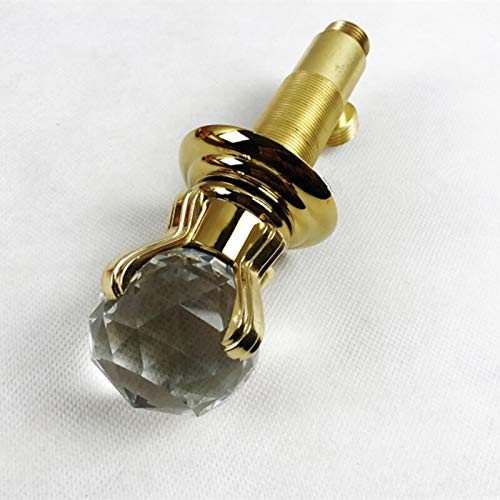 Mitigeur lavabo JCAKES en laiton plaqué or résistant au calcaire avec cristal - 2